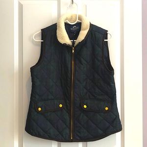 NWT British Khaki Quilted Vest